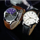 Relógio Masculino Yazole Luxo – Vidro Azul Premium, Design Romano, Couro Elegante e Resistência à Água