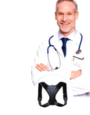 Cinto corretor de postura ajustável para costas, ombros e clavículas, com suporte para remodelar o corpo.