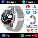 2025New For Android and ios Smart Watch Men AMOLED Screen GPS Motion trajectory Heart Rate Bluetooth Calls SmartWatch Waterproof