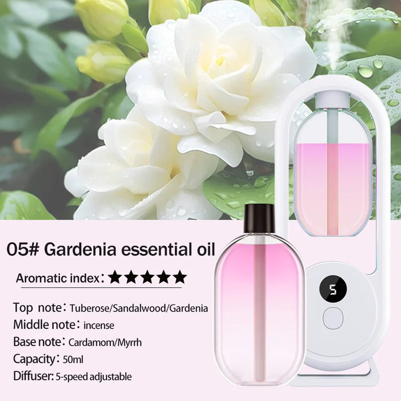 Rechargeable portable aroma diffuser Essential Oil Aromatherapy machine Timed air freshener to remove odors 5 modes timed spray