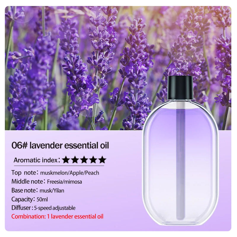 Rechargeable portable aroma diffuser Essential Oil Aromatherapy machine Timed air freshener to remove odors 5 modes timed spray