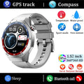 2025New For Android and ios Smart Watch Men AMOLED Screen GPS Motion trajectory Heart Rate Bluetooth Calls SmartWatch Waterproof
